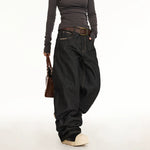 High Waist Wide Leg Denim Pants 3