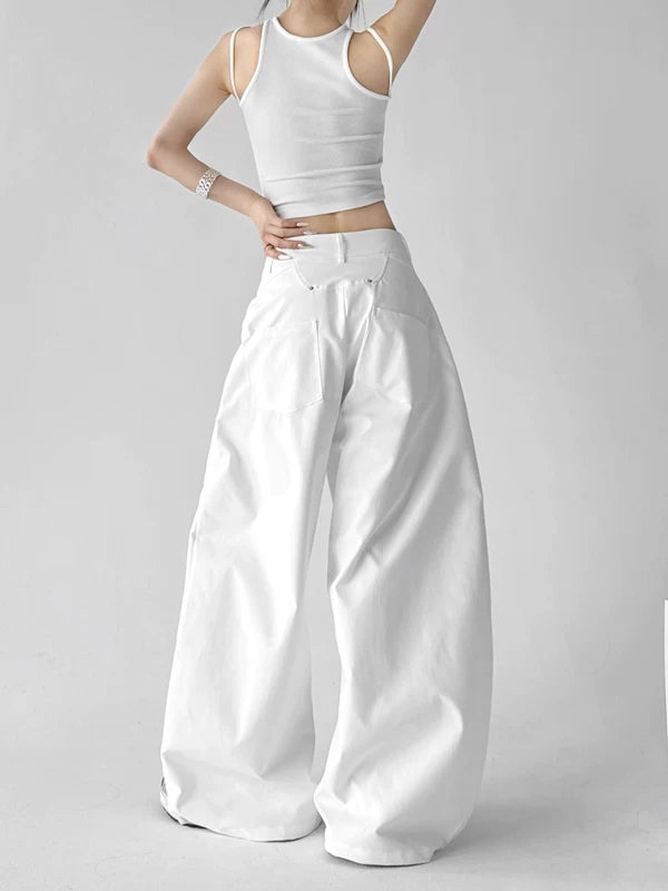 High Waisted Extra Wide Leg Pants 3
