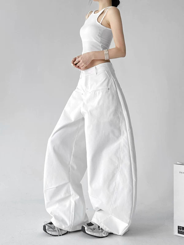 High Waisted Extra Wide Leg Pants 4