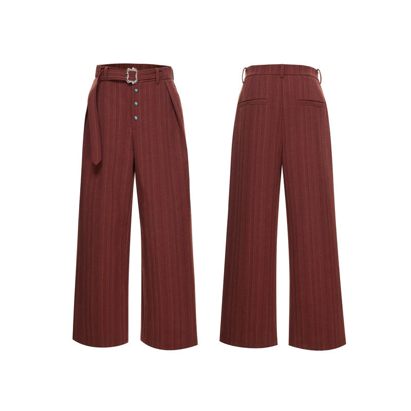 6020436904172,6020436904174,6020436904176,6020436904178, High-Waisted Pleated Striped Wide-Leg Pants