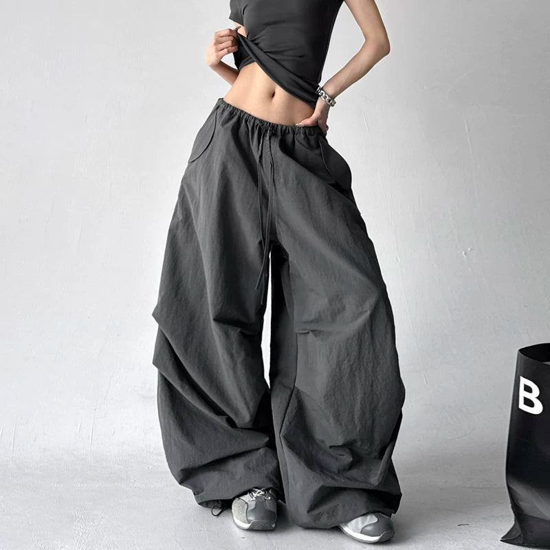 alt_id_1755158272, High Waisted Wide Leg Cargo Pants