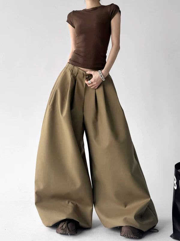 High Waisted Wide Leg Casual Pants 2