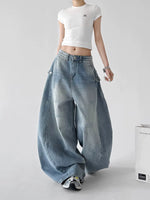 High Waisted Wide Leg Denim Pants 3