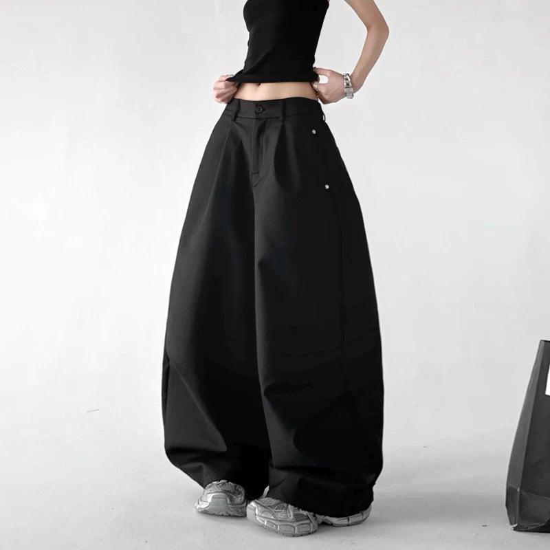 6021921264785,6021921264786,6021921264787,6021921264788,6021921264789,6021921264790,6021921264791,6021921264792, High Waisted Wide Leg Draped Pants