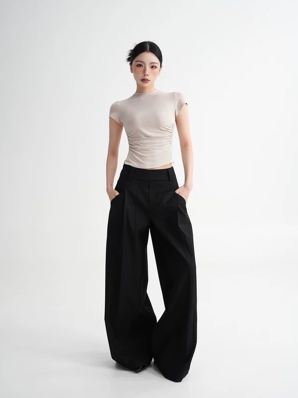 High-Waisted Wide-Leg Dress Pants 4