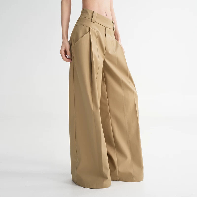 6199129790456,6199129790457,6199129790458,6199129790459, High-Waisted Wide-Leg Dress Pants