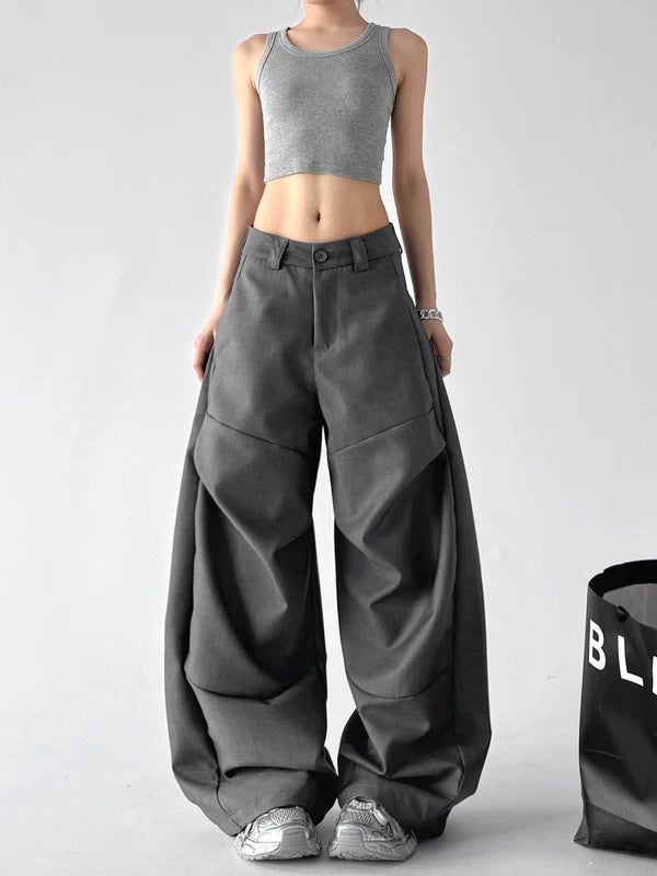 High-Waisted Wide-Leg Suit Pants 2