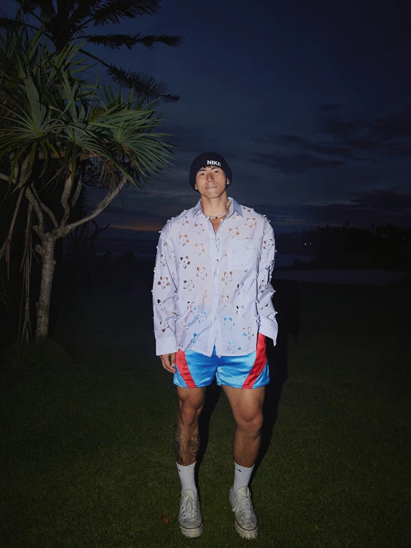 Hollow Floral Long Sleeve Casual Shirt 2