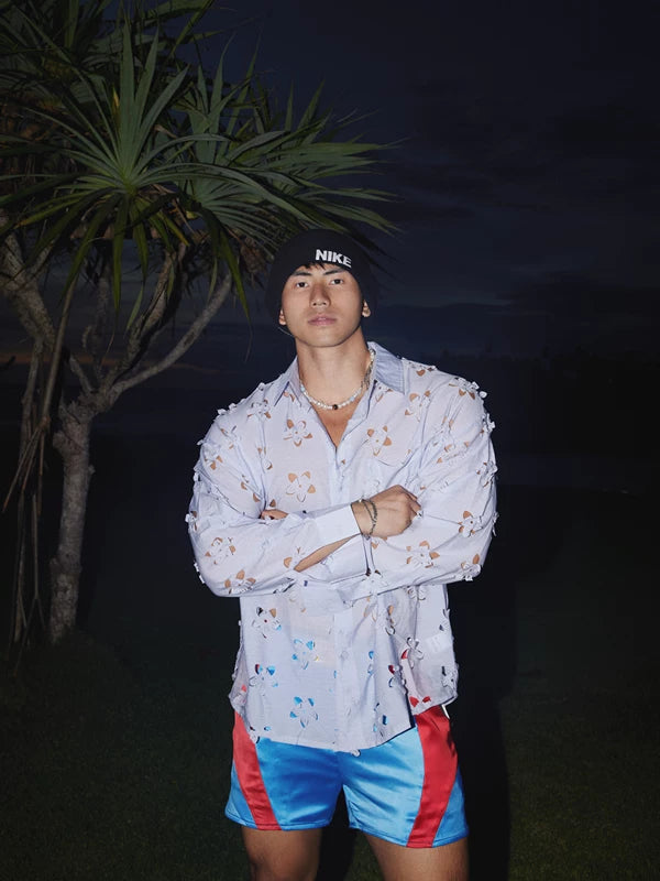 Hollow Floral Long Sleeve Casual Shirt 3