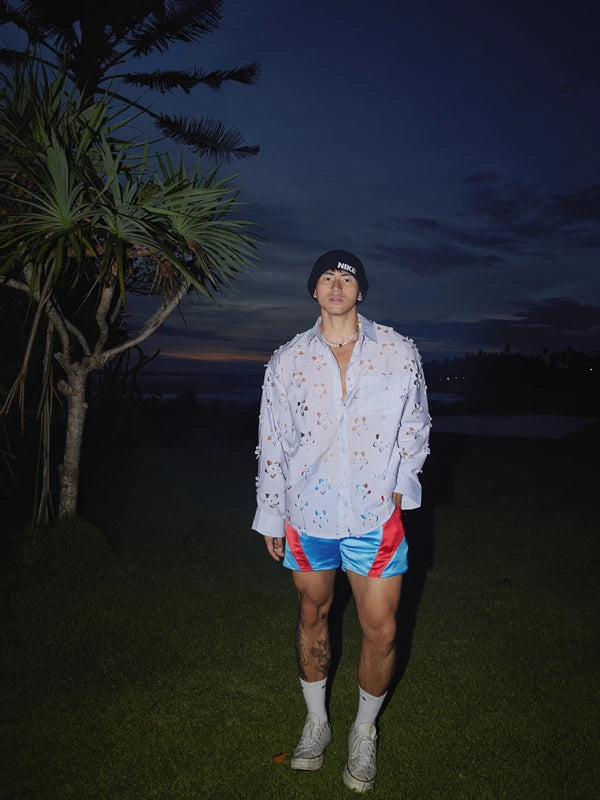 Hollow Floral Long Sleeve Casual Shirt 4