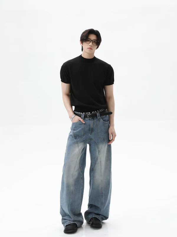 Ice Silk Slim Fit Knit T-Shirt 3