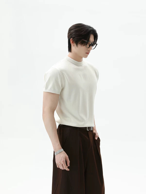 Ice Silk Slim Fit Knit T-Shirt 4