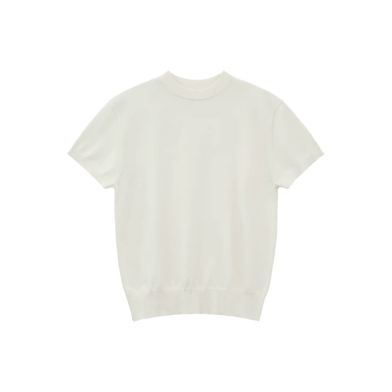 6041986096943,6041986096944,6041986096945, Ice Silk Slim Fit Knit T-Shirt