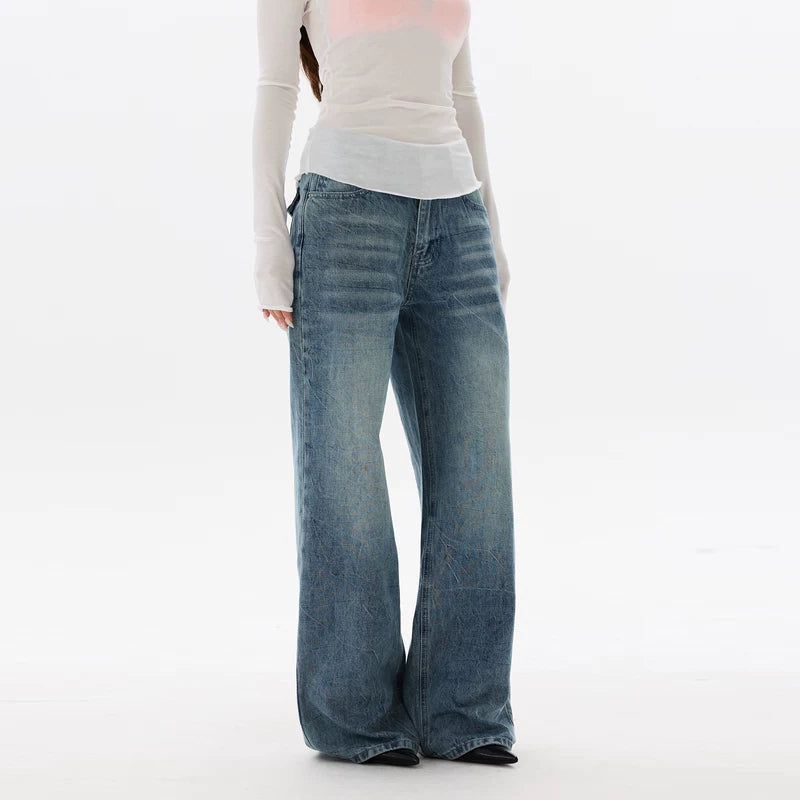 Retro Wide Leg Denim Pants 3