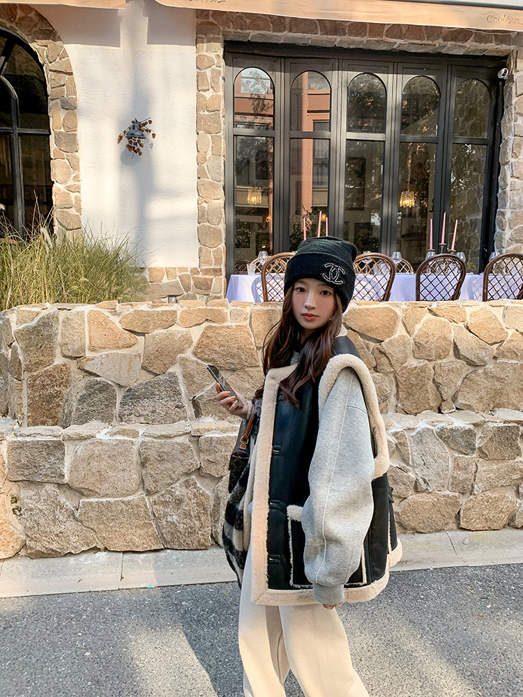 Double-sided Lamb Fur Leather Vest