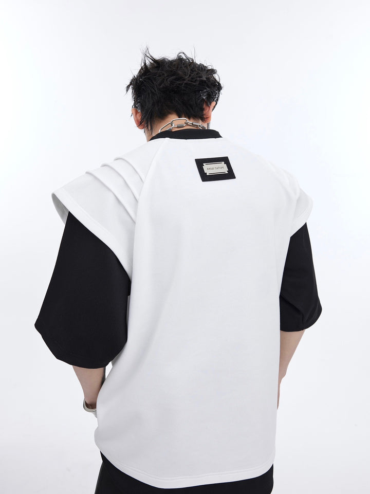 Deconstructed Two-Piece Graphic Pullover