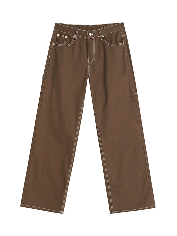 Wide-leg Straight Jeans
