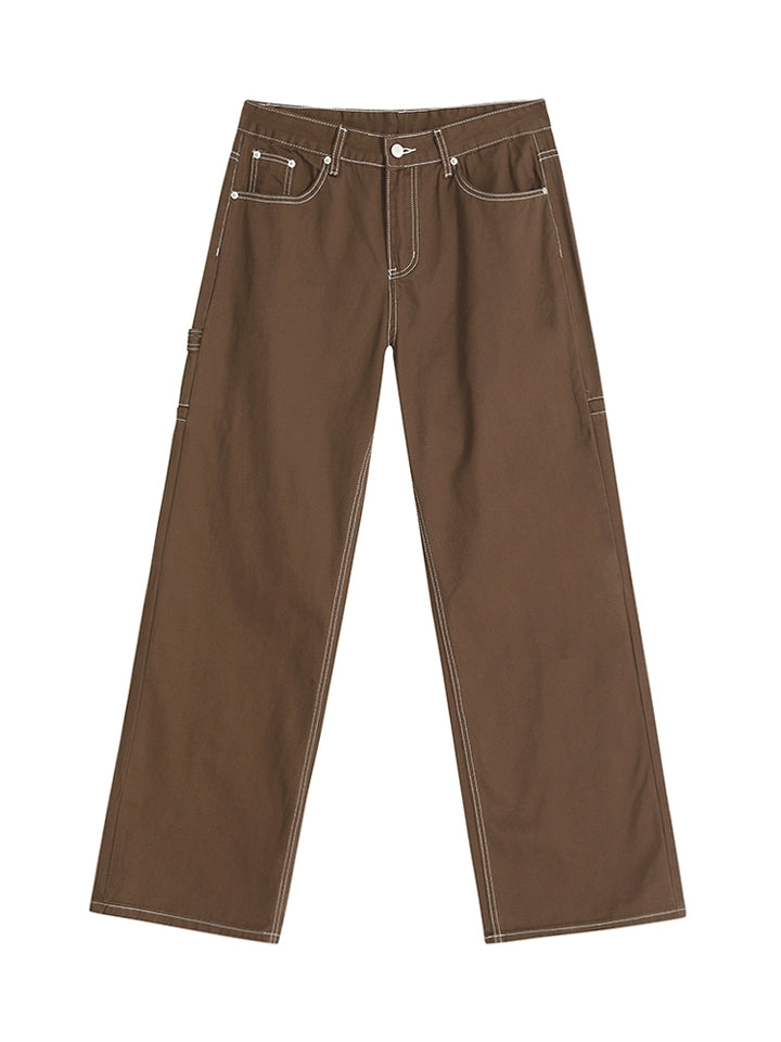 Wide-leg Straight Jeans