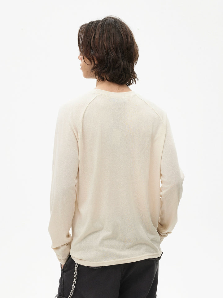Retro Print Langærmet Pullover Skjorte 