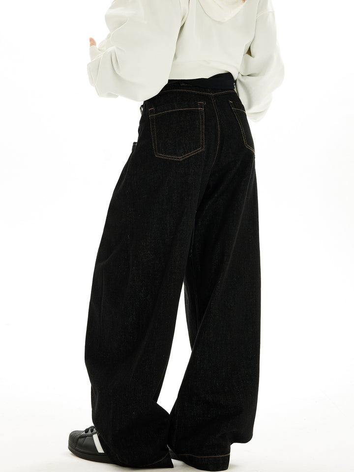Weite Beinform Street Style Lässige Jeanshosen 
