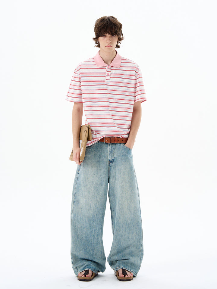 Χαλαρό Παντελόνι Denim Retro με Φαρδιά Πόδια 