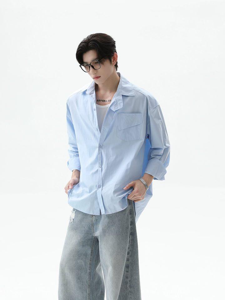 Camisa de manga larga casual con chaqueta 