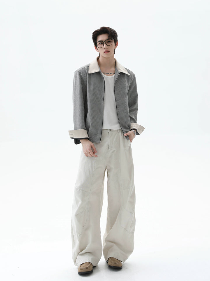 Houndstooth Lapel Short Jacket