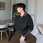 Lapel Long-sleeved Two-piece Pullover