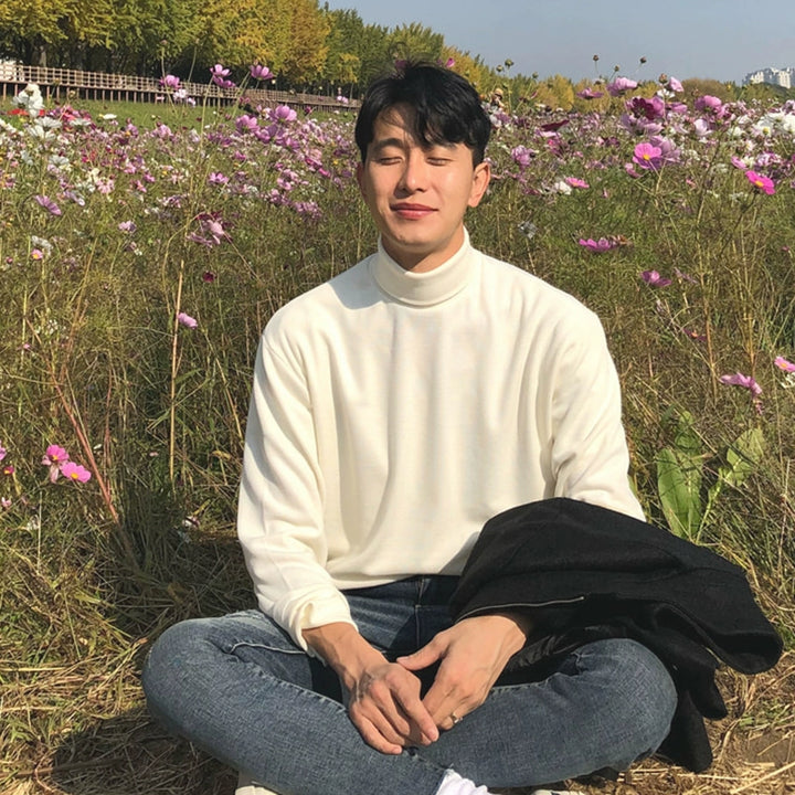 Knit Turtleneck Long Sleeve Pullover