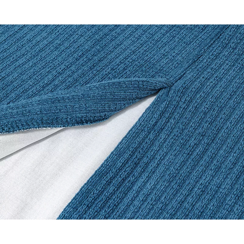 Falda midi retro de talle alto de pana 