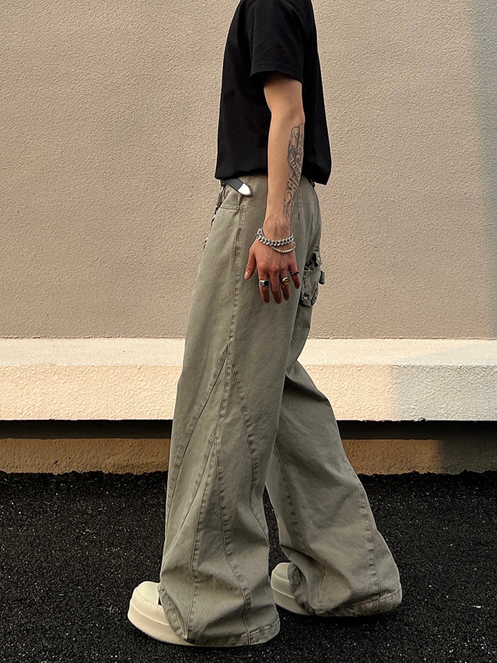 Heavyweight Multi-Pocket Wide-Leg Pants