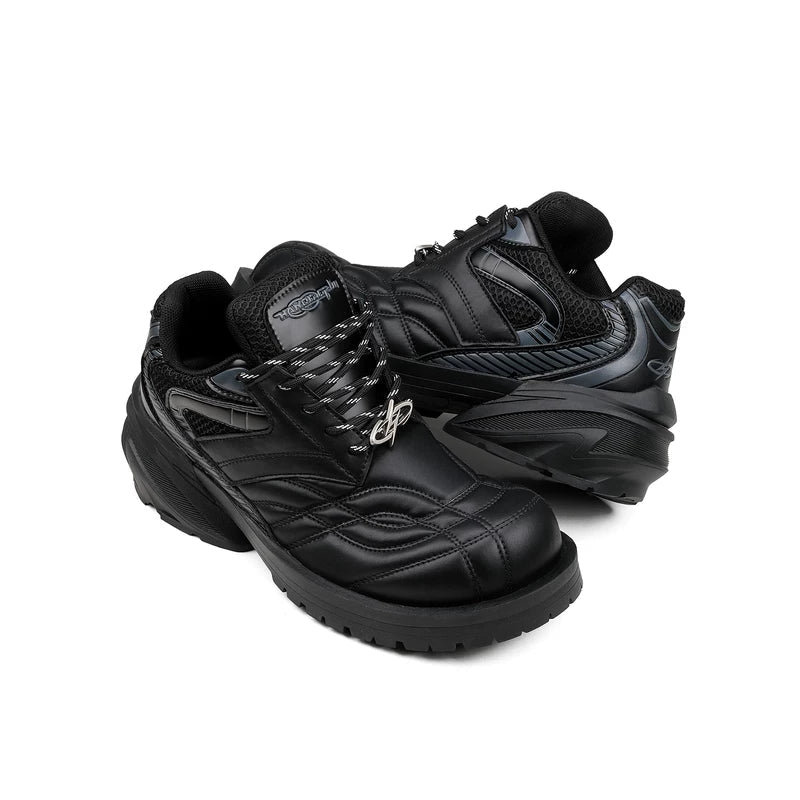 Patchwork Street-Style Platform Casual Shoes