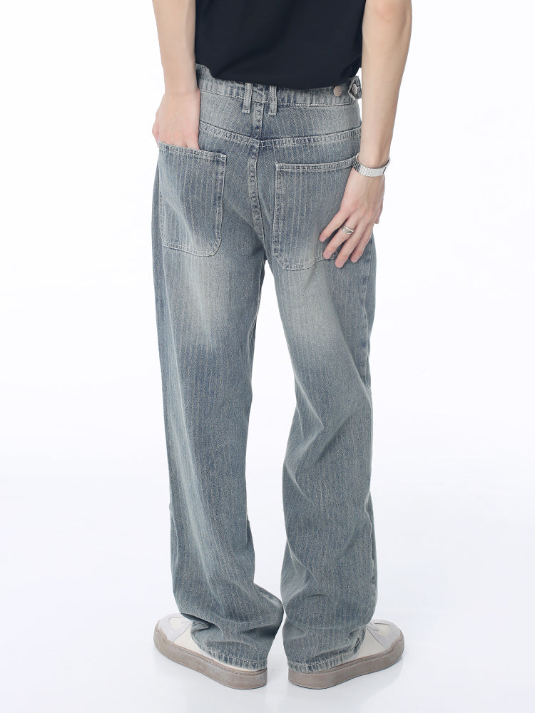Lässige, gefaltete Jacquard-Hosen 