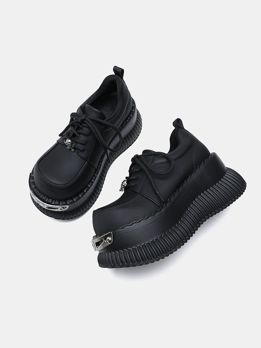 Platform Gerçek Deri Yüksekliği Artıran Ayakkabılar 