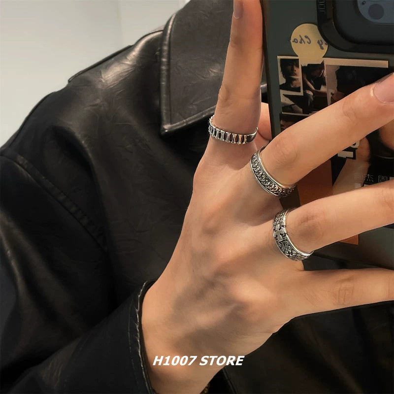 Vintage Distressed Cross Ring