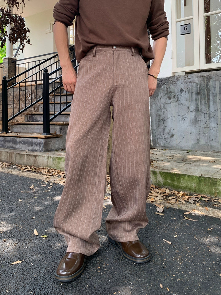 Striped Loose Wide-Leg Pants