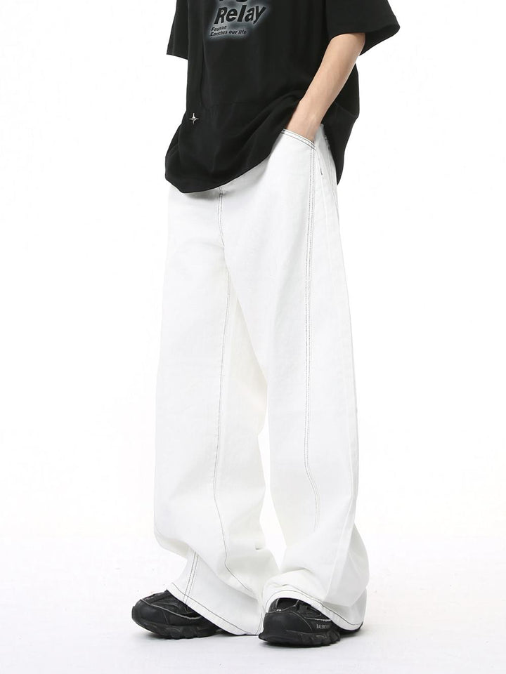 Lockere weite Jeans Mopp-Hosen 