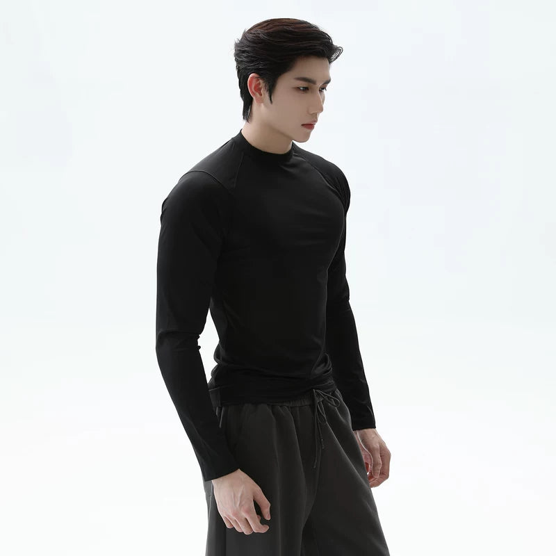 Slim Fit Crew Neck Long Sleeve Pullover