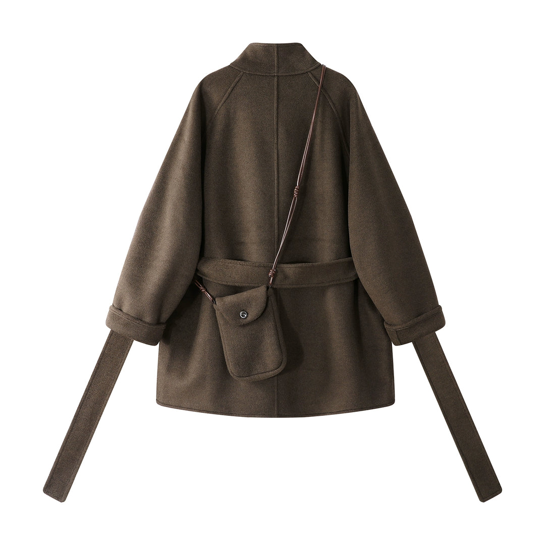 Stand Collar Double-Sided Wool Coat