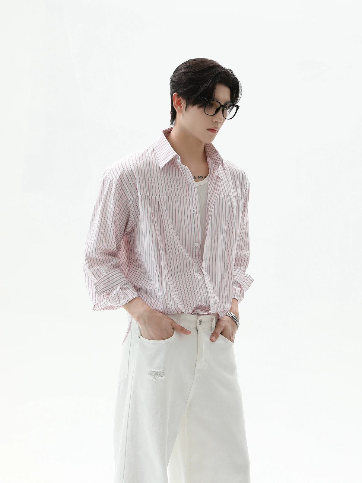 Long Sleeve Casual Striped Shirt