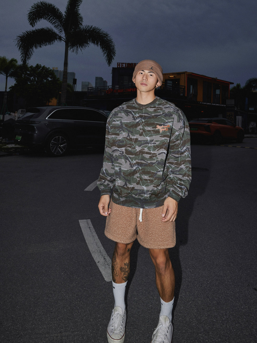 Camouflage Loose Long Sleeve Pullover