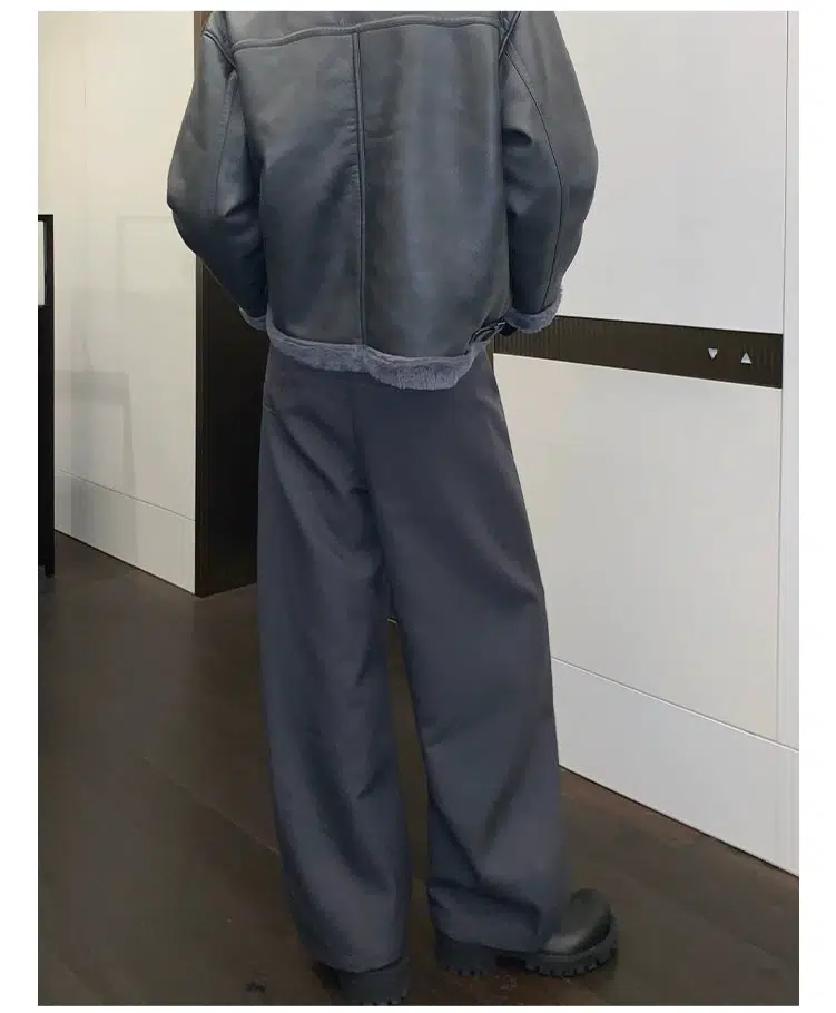 Wide-Leg Drape Pants