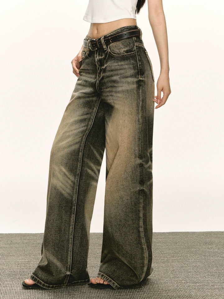 Retro Wide Leg Casual Jeans