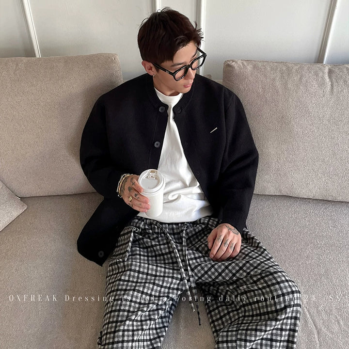 Button-Down Knit Cardigan Sweater