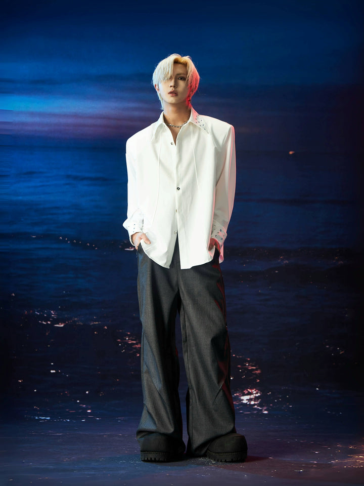 Long Sleeve Shirt with Shoulder Pads