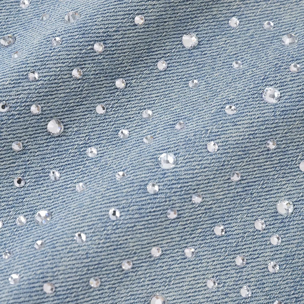 Embellished Wide-Leg Straight Jeans