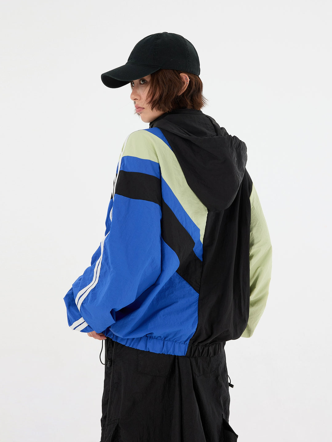 Colorblock Zipper Cardigan Outdoor Jacket