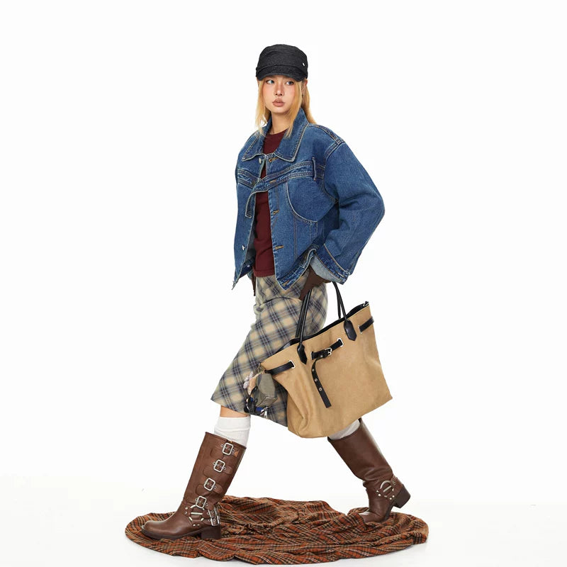 Deconstructed Loose Fit Denim Jacket