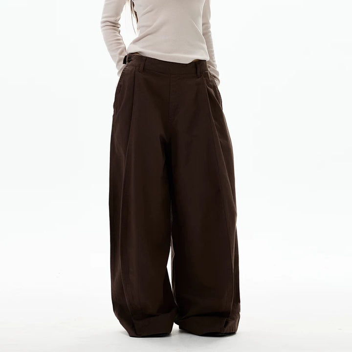 Loose-Fit Wide-Leg Casual Pants