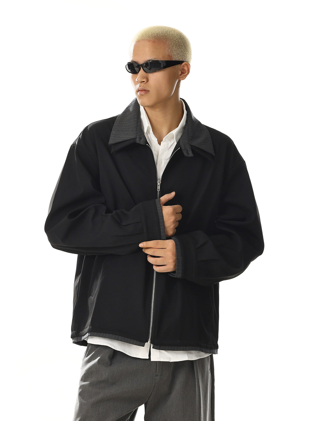 Lockere Passform Retro Zweiteiliger Jacke 